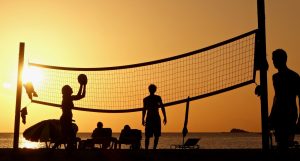 Silhouette Photography Of People Playing Beach Volleyball